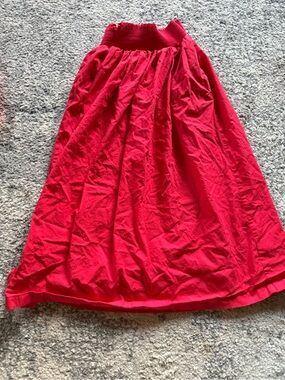 Calvin Klein Vibrant Cotton Red Maxi Skirt
